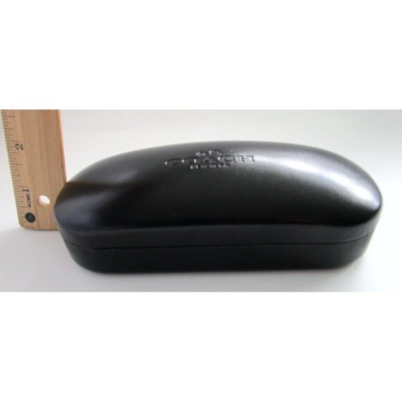 COACH New York Eyeglasses/Sunglasses Clamshell Case - Black & Coach Cloth/Wipe - Picture 13 of 13